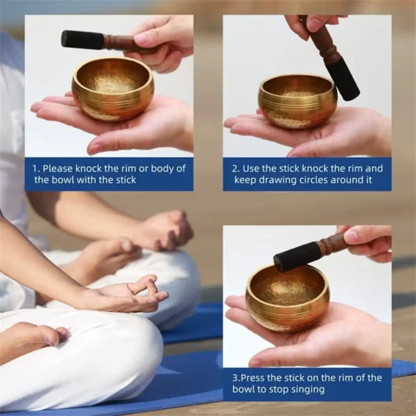 Handmade Tibetan Singing Bowl Copper Nepal Meditation