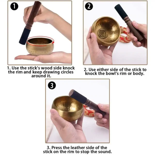 Handmade Tibetan Singing Bowl Copper Nepal Meditation