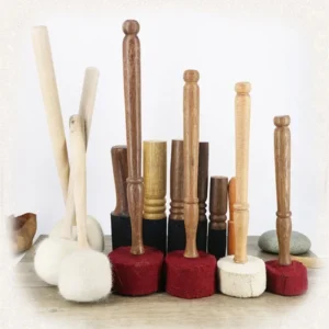 Tibetan Singing Bowl Leather Wooden Mallet Striker