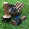 Tibetan Singing Bowl Leather Wooden Mallet Striker